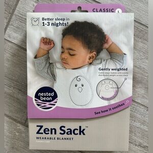 NWT New in box Nested Bean Zen Sack Wearable Blanket Lavender tog 0.5